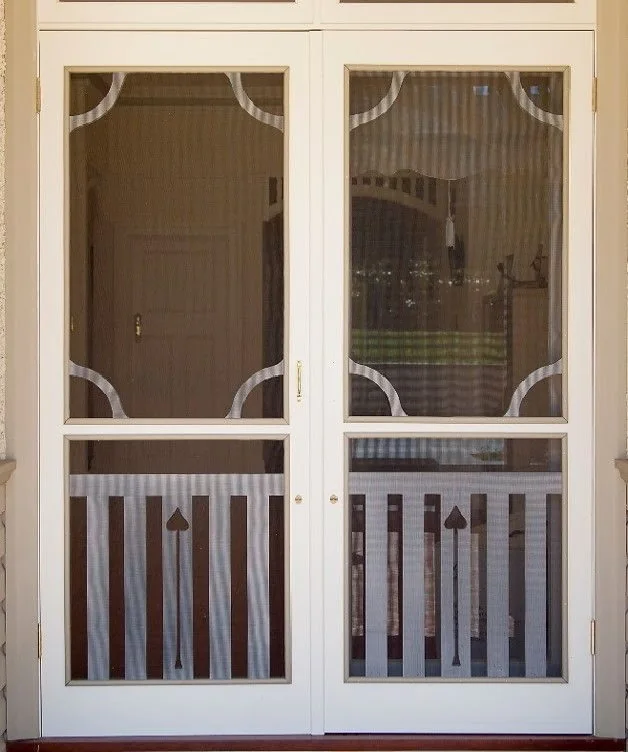 Installed timber screen doors